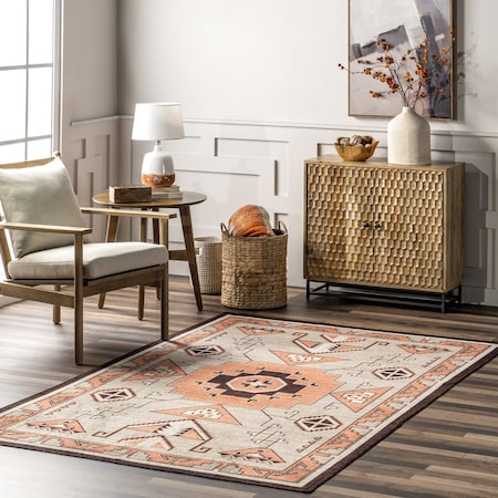 Nuloom Calliope Bohemian Machine Washable Area Rug 4ft x 6ft SVMN03A-406